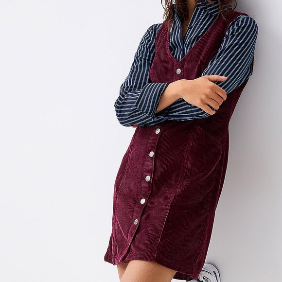 Levi's Burgundy Corduroy Mini Dress - Picture 3 of 3